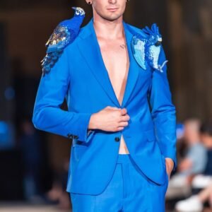 Royal Blue Runway Suit